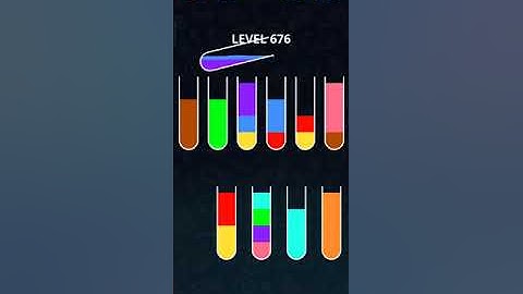 COLOR SORT PUZZLE LEVEL 676