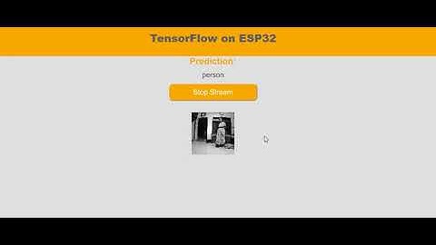 ESP32 recognizing person/ no person