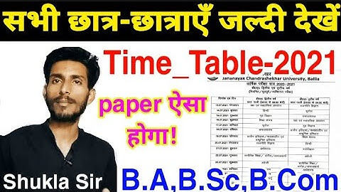 New Exams Time Table-2021 | B.A, B.Sc, B.Com, M.A, M.Sc, M.Com | University Date Sheet-2021 |