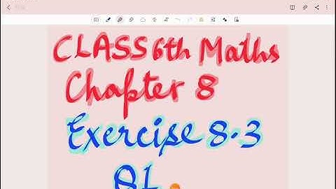 Class6th Maths Chapter 8 Exercise 8.3 Q1 all parts