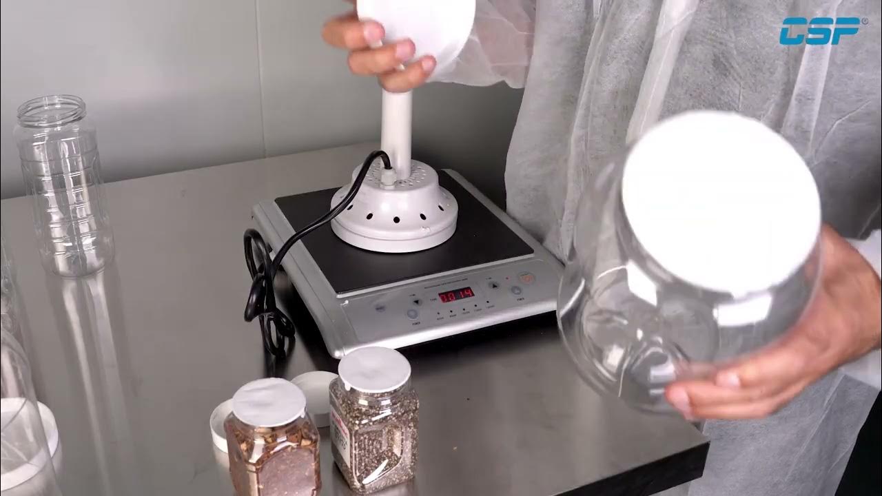How to seal a jar with an manual induction sealing machine YouTube