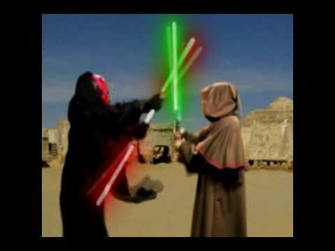 Jedi vs Sith Lightsaber Battle Drapeau's Costumes Ad