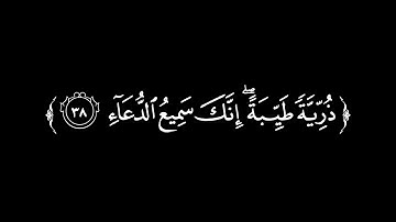هنالك دعا زكريا ربه | كرومات قرآن بدون ترجمة | القارئ ماهر المعيقلي سورة آل عمران شاشة سوداء