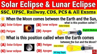 Solar Eclipse & Lunar Eclipse ☀️| Solar System imp questions | Geography Gk in English | Gk Tricks