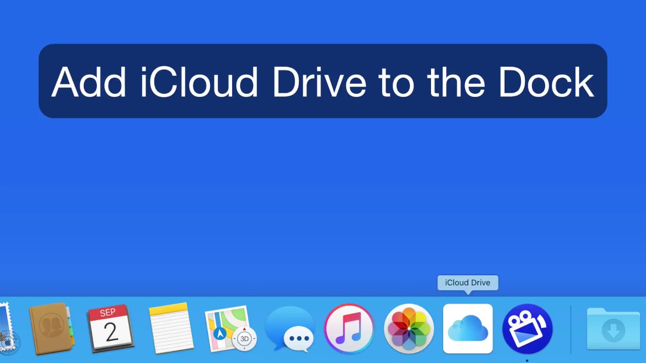 How To Add Icloud Drive To Dock