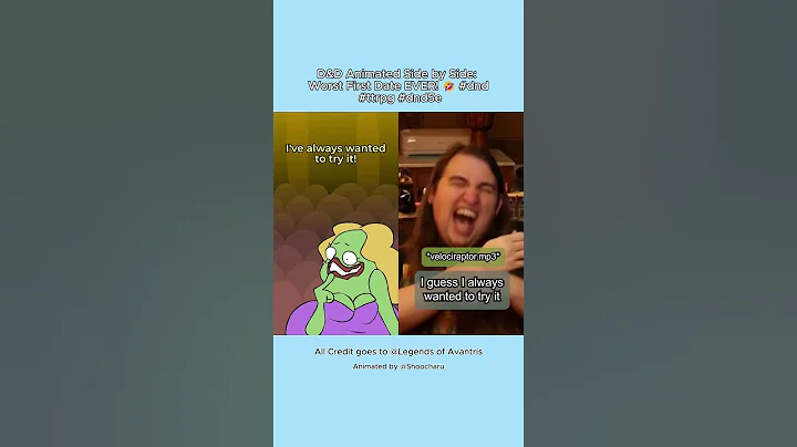 D&D Animated Side by Side: Worst First Date EVER! 🤣 #dnd #ttrpg #dnd5e
