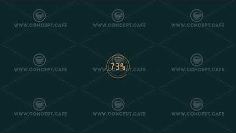 Animated HUD infographic element circle with percentage.