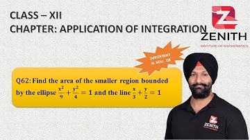 Find the area of the smaller region bounded by the ellipse 𝐱^𝟐/𝟗+𝐲^𝟐/𝟒=𝟏 and the line 𝐱/𝟑+𝐲/𝟐=𝟏