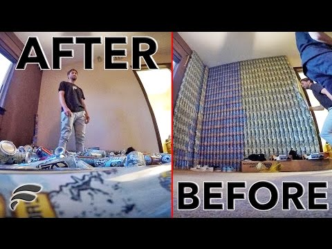 knocking-down-brothers-700-can-wall!-*prank*