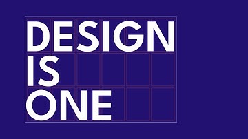 If you can Design One Thing, you can DESIGN EVERYTHING!  - M.Vignelli