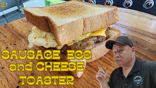 Sausage Egg and Cheese Toaster on the Blackstone Griddle