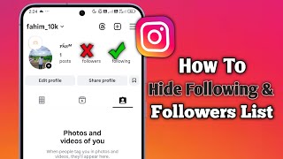 How To Hide Instagram Following And Followers List | Full Guide (2025)