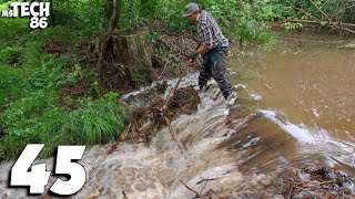 Beaver Dam In The Forest - Lots Of Water And My Wife - Manual Beaver Dam Removal No.45