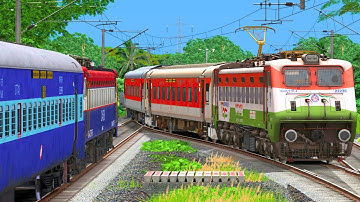 TWO TRAIN CROSSING IN SAME TRACK | BUMPY RAILROAD | RAILWORKS SIMULATOR | NTG GAMING