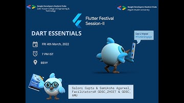 Flutter Festival ZHCET - Dart Essentials