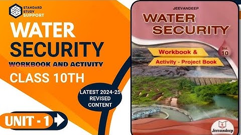 Class 10th Water Security Unit 1 jeewandeep full solutions || latest 2024-25 updated