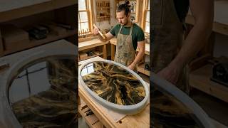Luxury DIY Epoxy Resin Table Build | Black & Gold Resin ✨