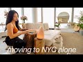 decorating + cleaning my NYC apartment! |  MOVING ALONE AT 19 ep.8