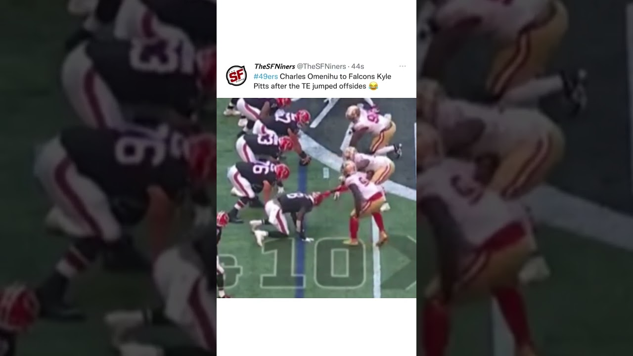 Charles Omenihu had to let Kyle Pitts know 😂 