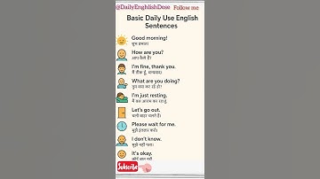 daily use english sentences with hindi meaning