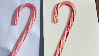 Hyper Realistic Candy Cane Drawing Tutorial Colored Pencil
