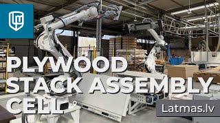 Plywood Stack Assembly Cell, Palletizing Robot, Hyundai Robot, LATMAS