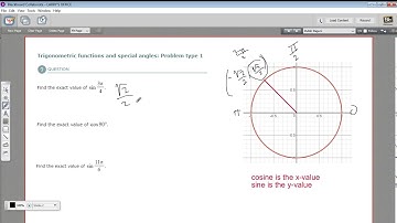 Trigonometric functions and special angles - problem type 1