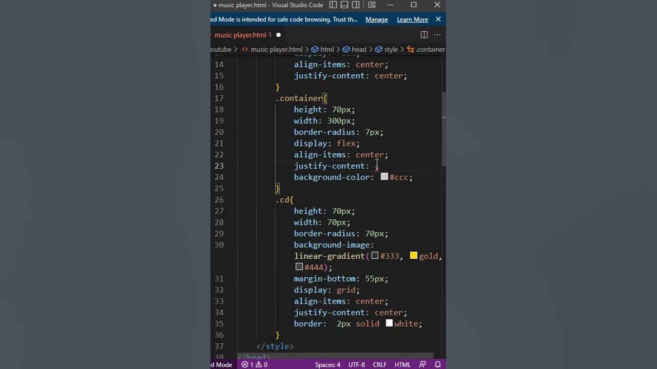 Custom Music Player HTML CSS JavaScript YouTube