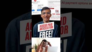 Never pay to read articles now! #tipsandtricks #lawschool #news #research #articles #thehindu #law