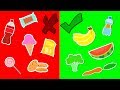 Junk food VS Healthy food at Groovy the Martian videos for kids - Lunchbox challenge