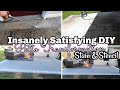 INSANELY SATISFYING PATIO & OUTDOOR CLEAN #WITHME 2020 | PATIO TRANSFORMATION STAIN & STENCIL PATIO