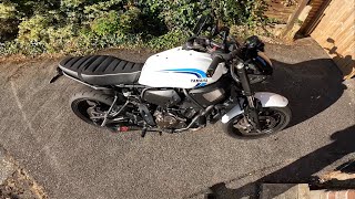 Yamaha XSR700 pov - Sunday morning commute