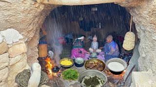 Rural Life In Rainy Day: Cooking Beef Tongue, Rice, Bread \u0026 Life With Livestock 