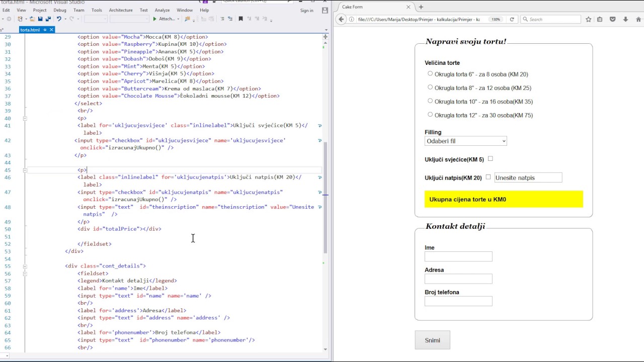 Uvod u Javascript - kalkulacija - YouTube