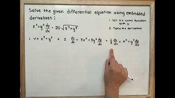 Solve the given differential equation using embedded derivatives: x^2 + y^2dy/dx =20 (x^3+y^3)^(1/2)