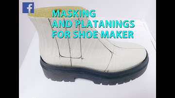Masking Taping of a shoe last.