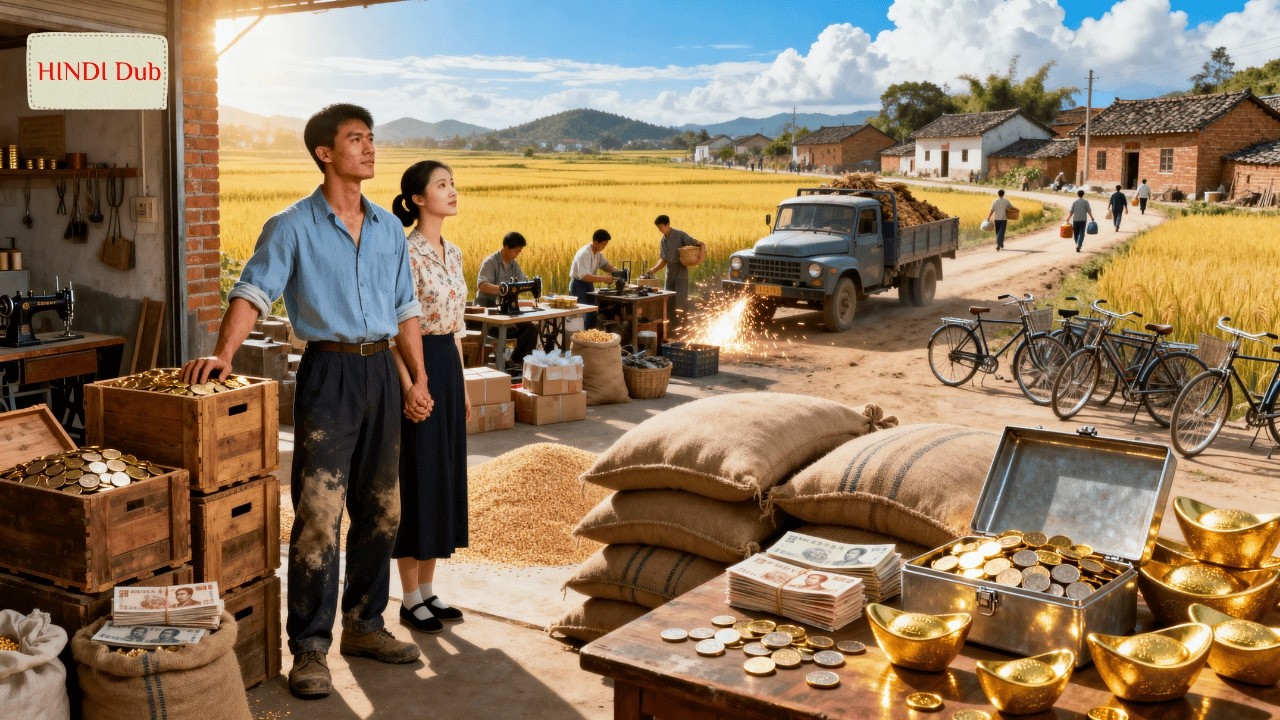 【Hindi Dub】आधुनिक व्यापारी सत्तर के दशक में गरीब किसान बना, खोई पत्नी संग गाँव की तकदीर पलटी 💰🌾