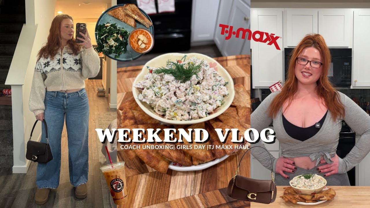 weekend vlog: coach unboxing, girls day, TJ Maxx haul + cook dinner with me