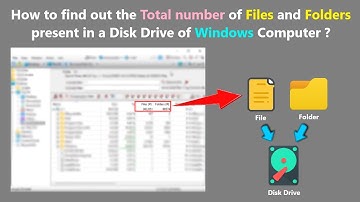 How to find out the Total number of Files and Folders present in a Disk Drive of Windows Computer ?