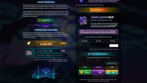 SPLINTERLANDS | New voucher system for buying card packs