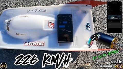 Arrma Limitless GT tp5670 second speedrun test 226 km/h