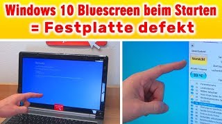 Windows 10 Bluescreen beim Start = Festplatte defekt  SMART auslesen