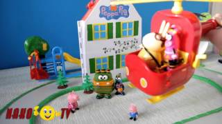 Свинка Пеппа  Мультик из игрушек   Свинка Пеппа и Джордж и Куми Куми Мисс Крольчиха катает на вертол