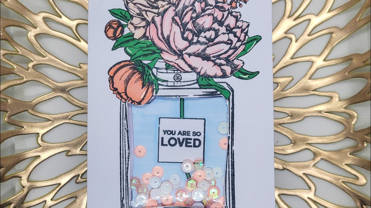 Shaker card (water shaker) Mother's day card ft