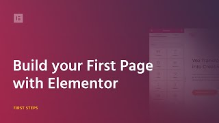 Creating your first amazing page with Elementor | Eduvvo