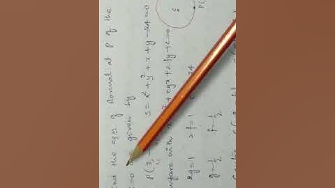 kp sir circles finding equation of normal at a point to the circle