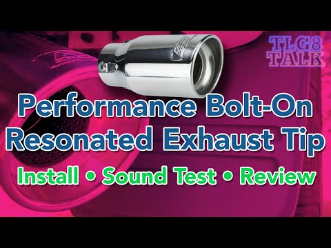 Chrome Tailpipe Bolt-On Exhaust Tip Installation Sound Test and Review