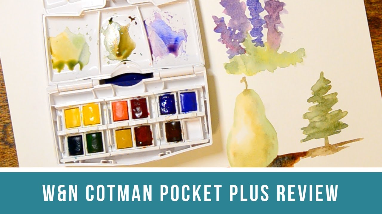  Winsor & Newton Cotman Watercolor Paint Set, Sketchers' Pocket  Set, 12 Half Pans w/ Brush