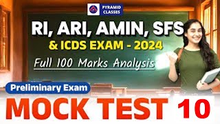 OSSSC RI, ARI,ICDS Supervisor | Full Mock Test 10 | Pyramid Classes