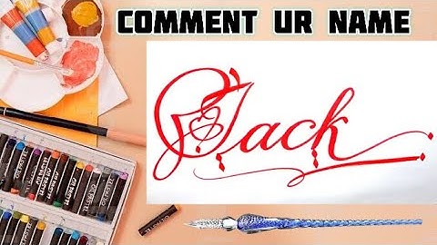 Jack Name Signature Calligraphy Status | How to Draw, Cursive Calligraphy with Cut Marker